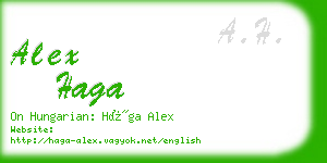 alex haga business card